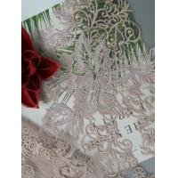 China 70 yards Lace Table Cloth Pink Embroidered Lace Fabric factory