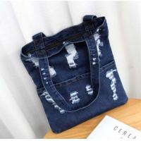 China Summer fashion hole jeans female Korean fashion large capacity bag shoulder bag shopping bag factory