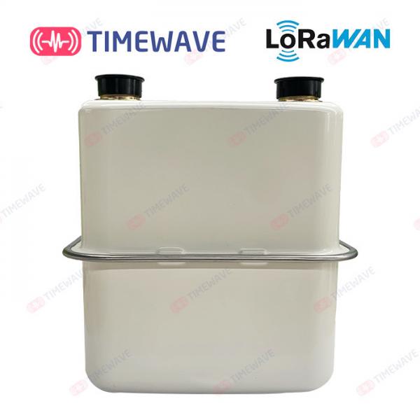 Quality Prepaid LoRaWAN Gas Meter Wireless IoT Remote Control LCD Aluminum Steel Shell for sale