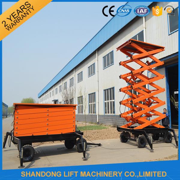 Quality High Raising 4 Wheel Aerial Work Platform , CE 18m Hydraulic Electric Mobile for sale