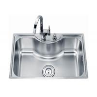 Quality 800x500mm Top Mount Stainless Steel Single Bowl Sink Noise Elimination for sale