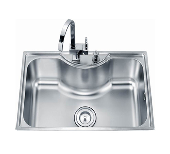 Quality 800x500mm Top Mount Stainless Steel Single Bowl Sink Noise Elimination for sale