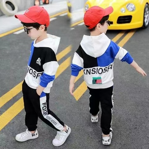 Quality Regular Slim Primary Children'S Clothing Boys' Color Blocking Suits for sale