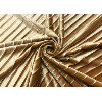 China 290GSM 93% Polyester Pleat Gold Velvet Upholstery Fabric For Lady'S Skirt Golden factory