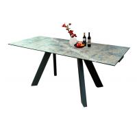 Quality 3D Printed Tempered Glass Dining Table 2.1 Meter Heat Resistant For 10 Seats for sale