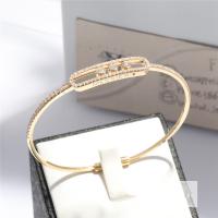 China China Luxury Brand Jewelry Messika Move Pavé Thin Bangle Diamond Bracelet in 18K Yellow Gold factory