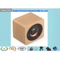 china 1200mA Li Ion Battery Wooden Box Bluetooth Speaker 3W With Yellow Texture