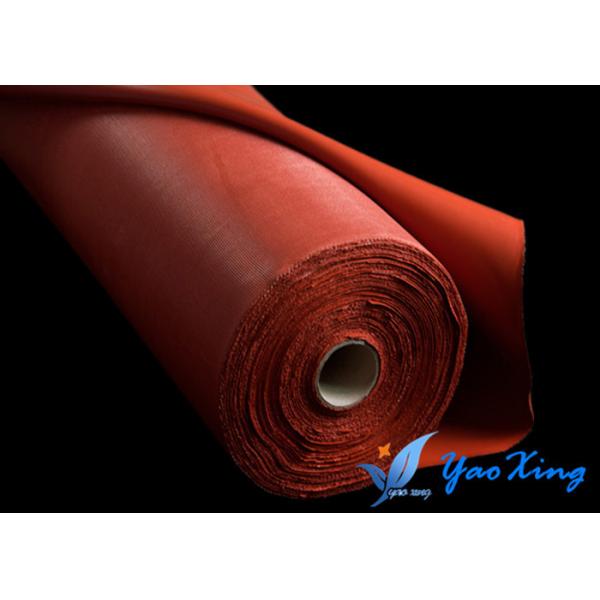 Quality 1.3mm Silicone Impregnated Fabric Silicone Coated Fiberglass Cloth With Steel Wire Strengthen for sale
