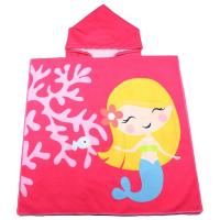 China Kids 60x120cm Sand Free Hooded Towel Poncho Organic For Baby factory