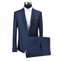 China Navy Blue Tailored Suit Top Rank Workmanship Navy Breastpocket Outside factory