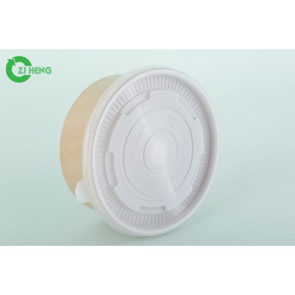Quality Non Toxic Disposable Paper Bowls With Lids Taking Out Soup / Pasta / Salad for sale