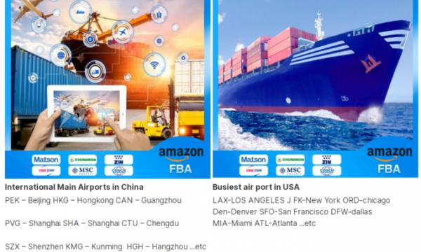 International logistics Amazon eBay FBA Packing Parcel Air shipment door to door Freight forwarder China to USA/EU/CA/AU 3