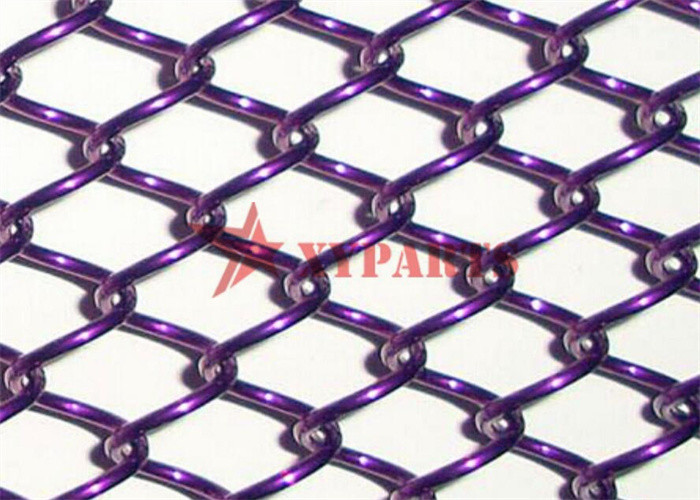China Aluminum Spiral 1mm Metal Mesh Curtain Customized Size Color For Partition Screen for sale