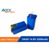 China 14.8V 2200mAh 4S1P 18650 battery pack 2.2Ah rechargeable battery 1C-10C discharge factory