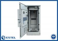 China IP55 Waterproof Outdoor Telecom Cabinet 32U 19 Inch Two Doors 1500W Air Conditioner 150W/K Heat Exchanger factory