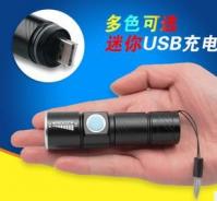 China 3W LED Flash Light/Emergency Light/CREE/Mini Size 9.2*2.5cm/Mini USB Charging Flashlight factory
