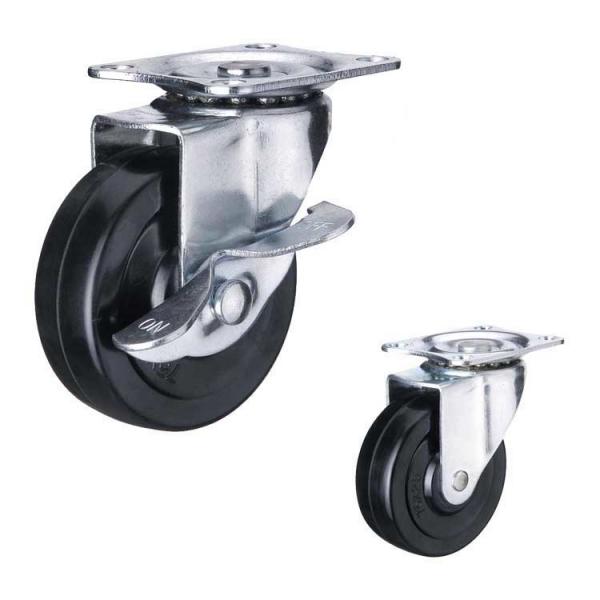 Quality Solid Rubber 128lbs Capacity 75mm Light Duty Casters for sale
