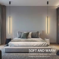 Quality 3000k 15W Bedroom Bedside Pendant Light Simple Living Room Long Line Atmosphere for sale