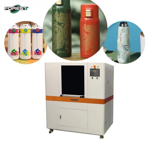 Quality Water Bottle Cylinder Jet UV Printer CMYK White Varnish Printing Machine for sale