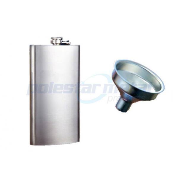Quality Polished Custom Metal Hardware 1-1/2" Stainless Steel Flask Funnel for sale
