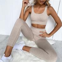 China Eco Friendly Workout Clothes Women Sports Bra and Leggings Set Gym Clothing Athletic Yoga Set for sale