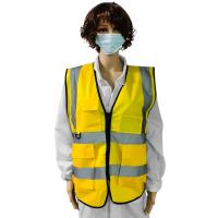 China Yellow Flashing Safety High Visibility Vests With Reflective Tapes factory