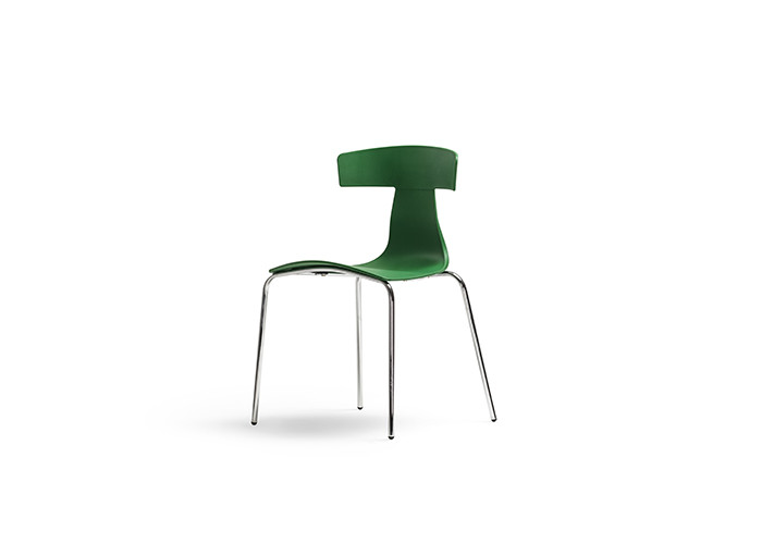 China Green Metal Leg Dining Chair 50cm Stainless Steel Legs for sale