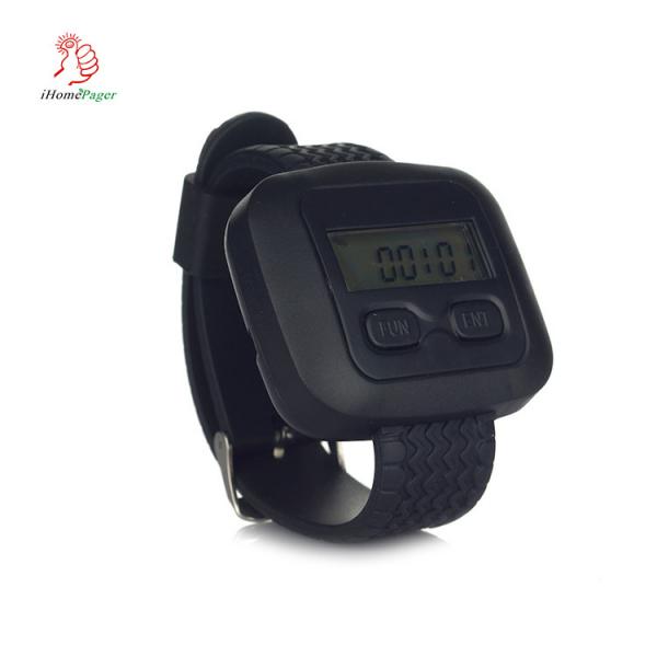 Quality 433Mhz best price wireless restaurant waiter wrist watch pager with CE rohs for sale