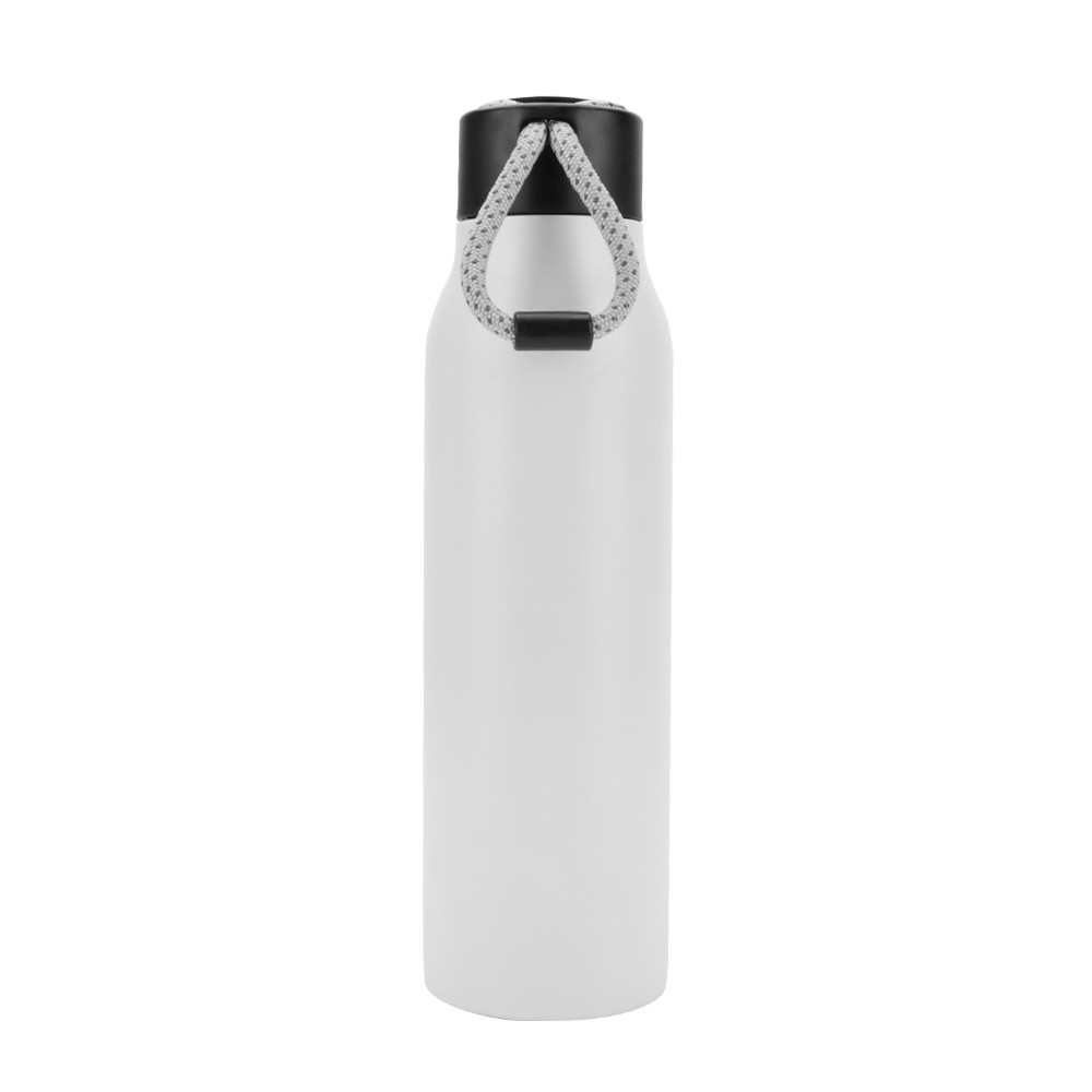 China Vacuum Flask 600ml Double Wall Vacuum Insulated Stainless Steel Water Bottle With Nylon Rope factory