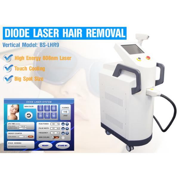 Quality 810nm Diode Laser Machine IPL Laser Hair Removal Machine With Touch Cooling AC220V - 240V for sale