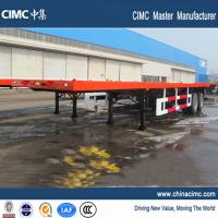 China 40ft 2 axle flatbed trailer with bogie suspension factory