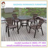 China rattan wicker patio furniture outdoor dining set  C0601+ft802 factory