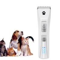 China White Color Pet Grooming Hair Clippers , Electric Pet Hair Trimmer Two Speed Design factory