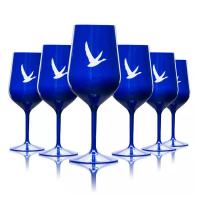 China Party Vodka Reusable Plastic Wine Glasses White Blue Grey Goose Acrylic Glasses Tumbler factory