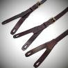 China Mens Shirt Elastic Strap Clip Denim Pants 1.7cm Leather Casual Suspenders factory