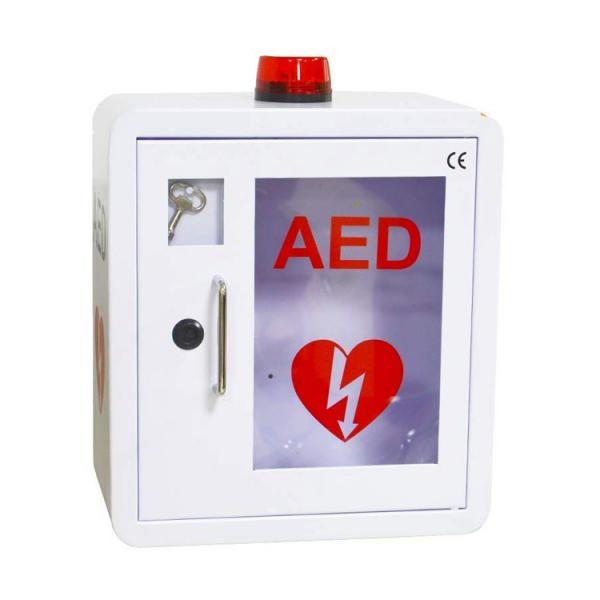 Quality Round Corner AED Defibrillator Cabinets With Strobe Light CE Approval for sale