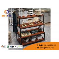 China Furniture Steel Wood Display Rack Custom Modern For Retail Store Shoe Display for sale