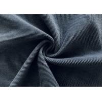 China Grey Polyester Corduroy Fabric / 220GSM Knitting Fine Corduroy Fabric factory