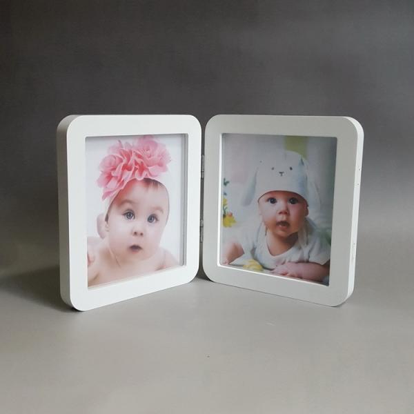 Quality Wood Material Custom Photo Frame 12 Month Baby Handprint And Footprint Kit for sale