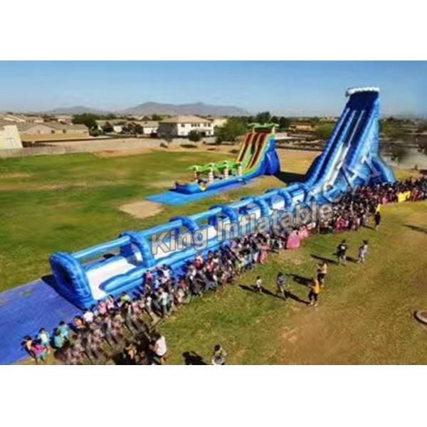 Quality Customized Blue Giant Inflatable Water Slide Commercial For Adult / Kids for sale