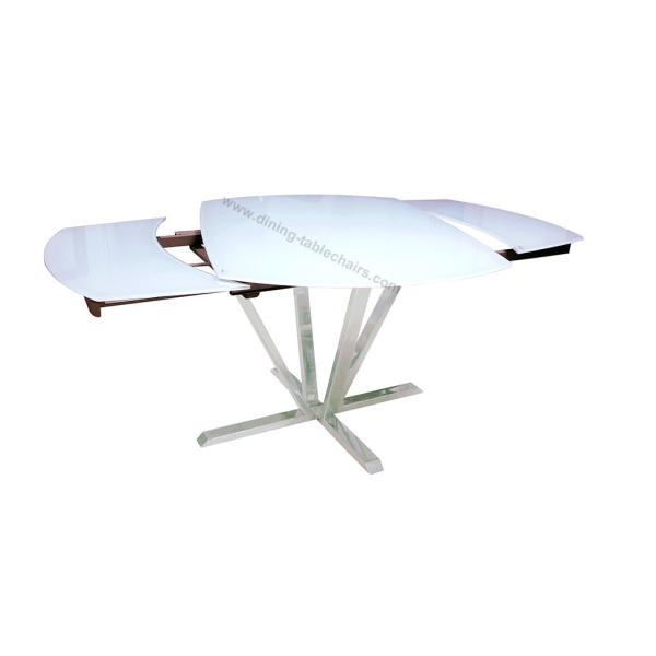 Quality Modern Extension Dining Room Table Hotel Use White Painting Beneath for sale