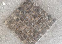 China Dark Emperador Marble Mosaic Tile Sheets Polished 121 Pcs Scratch Resistant factory