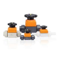 China PVC Diaphragm Actuated Control Valve / Manual Plastic Valves Multifunctional for sale