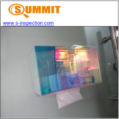 China Acrylic Tissue Box Product Quality Inspection Services UL RoHS factory