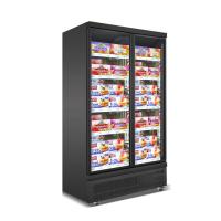 China Double Glass Doors 1000L Commercial Upright Freezer With SECOP Compressor for sale