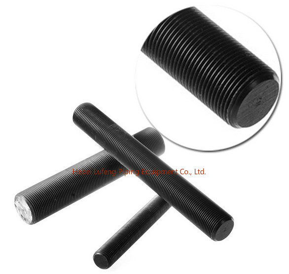 Quality carbon steel black oxide grade 8.8 din stud bolt nut and bolt for sale