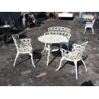 China Aluminum / Cast Iron Bistro Table And Chairs Decorative Customized Size factory