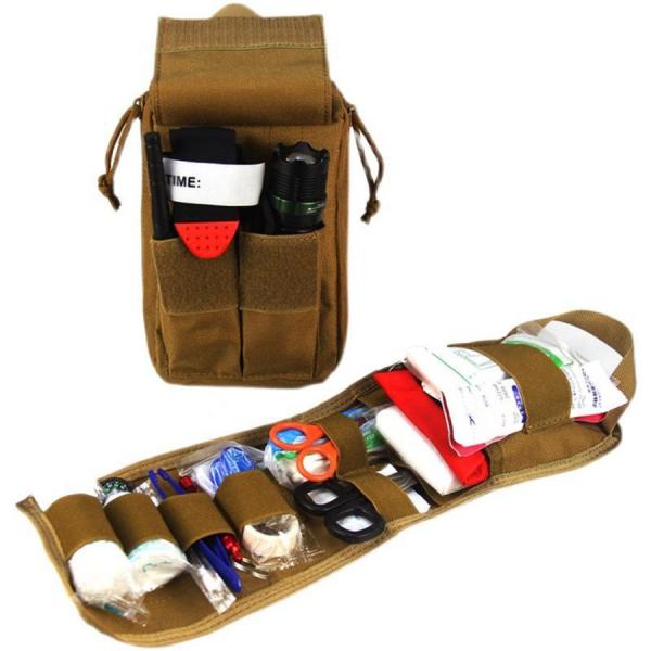 Quality Small Tactical First Aid Kit Hiking Men Army Military IFAK Pouch Molle Emergency for sale