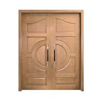 China ISO9001 HDF Modern Wooden Entrance Doors 160cm Solid Core Entry Door factory