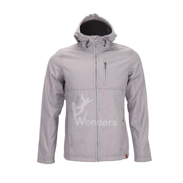 Quality Men's Melange Sherpa Lined Hoodied Outdoor Softshell Jacket 100% Polyester for sale